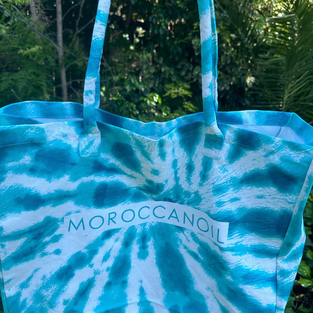 Turquoise and White Tote - Picture 4 of 6